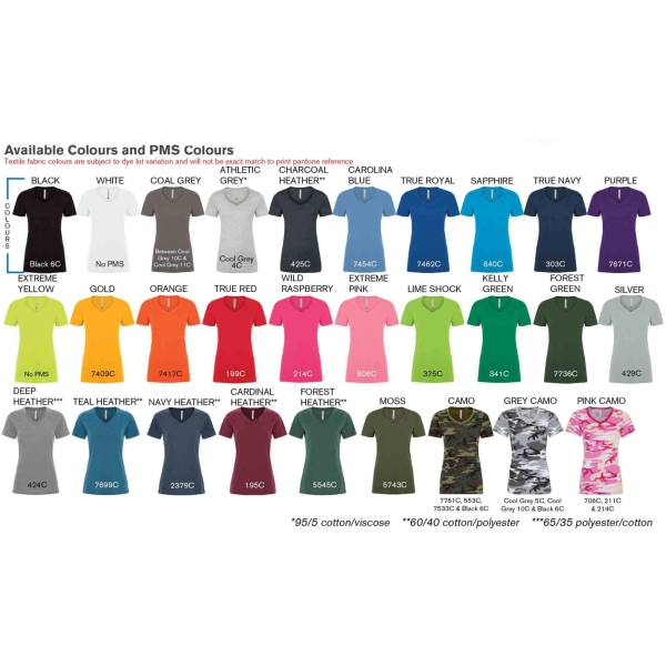 Ladies Eurospun Ring Spun Vneck Tee - Image 3