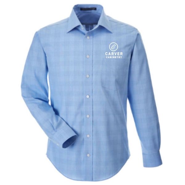 Mens Glen Plaid Woven Button up